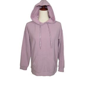 Andrew Marc New York Lilac Ribbed Soft Stretchy Pullover Hoodie Size Small